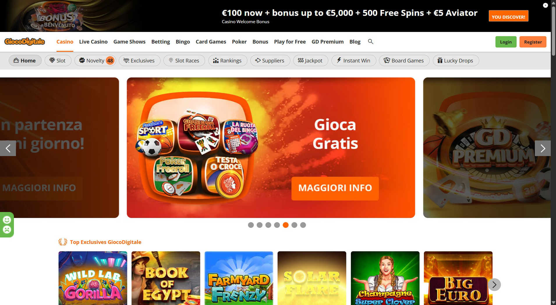 8. Gioco Digitale- Bonus popolare del casinò Cashlib